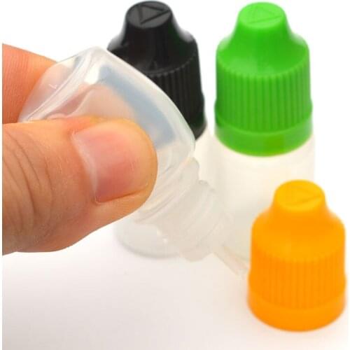50pcs Refillable Empty 5CC Soft PE Plastic Dropper Bottle With Childproof Cap 5ml Essential Oil Perfume E Liquid Needle Vial