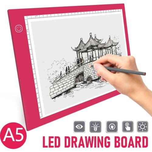 A5 Three Level Dimmable Led Light Drawing Board With Scale Drawing Tablet Diamond Painting Pad Arts Craft Tracing Copy Board