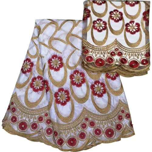 African bazin riche textile lace fabric 2020 latest design high quality embroidery lace materials jacquard brocade 5+2 yards/lot