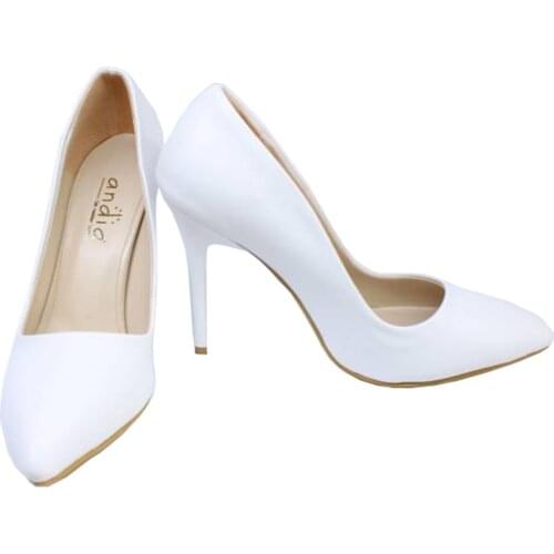 Andia White Stiletto 10 cm Heel Women 'S Shoes High-Heeled shoes