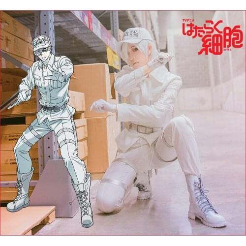 Anime Cells at work Hataraku Saibou White Blood Cell Uniform Cosplay Costume Neutrophil U-1146 Cosplay COSPLAYONSEN Any Size