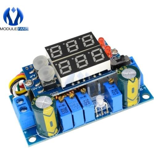 CC CV DC-DC DC 6 -36V to 1.25 -32V 5A Step Down Buck Converter MPPT Solar Charger Module with LED Voltmeter Ammeter for Car