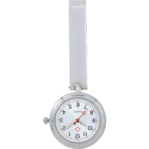 Pocket watch with clip classic FOB nurse watches waterproof silver rose gold lapel medical gift for hospital doctor dropshipping