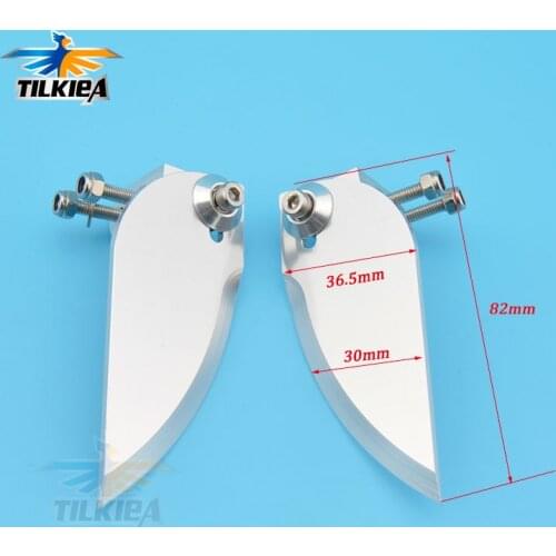 CNC Machined Adjustable Aluminum Turn Fins High Precision Turn Fins 82mm X 30mm Length For Rc O Boat Length About 130cm