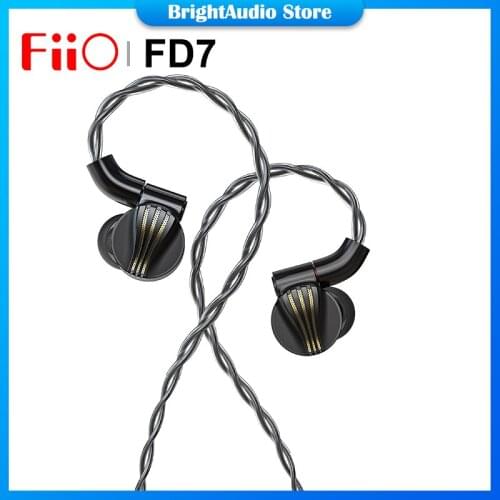 Fiio FD7 Pure Beryllium 12mm Large Diaphragm Dynamic Driver IEM In-Ear 2.5/3.5/4.4mm Plugs MMCX Detachable Cable Headset