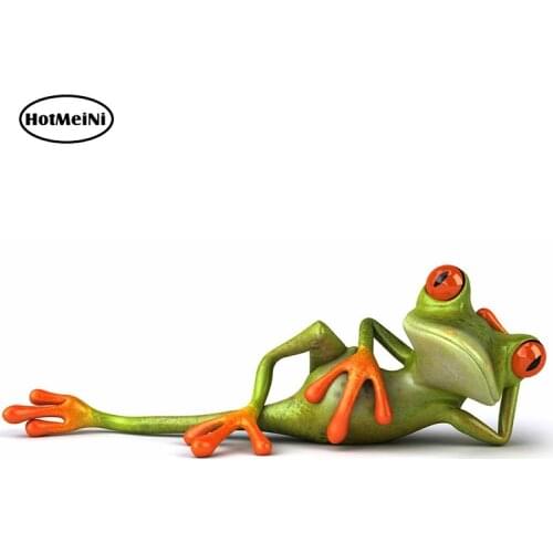 HotMeiNi 13cm X 4.6cm Funny Car Stickers 3D Frogs Vinyl Decal Sticker Car Styling Decoration Water Proof Auto Stickers Decal