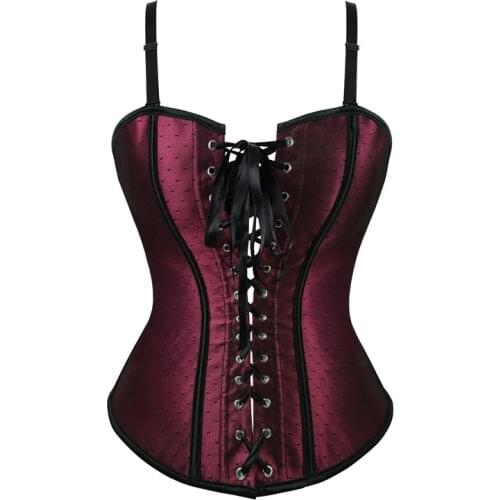 Plus Size S-6XL Women Body Shaper Corset Gothic Style Women Retro Bandag Bowknot Lace-Up Bodysuit Bustiers Vintage Corsets