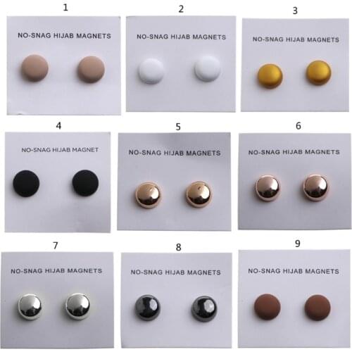 Strong Metal Plating Magnetic Hijab Clip Safe Hijab Brooch Luxury Accessory No Hole Pins Brooch Magnet for Muslim Scarf