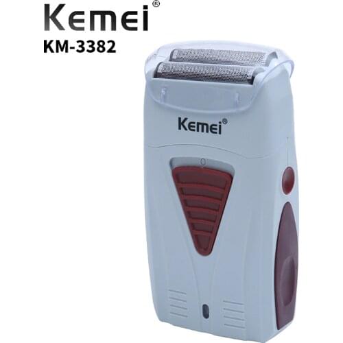 Kemei Mens Professional Hair Clipper Double Blade Reciprocating Floating Hair Razor Bareheaded Trimmer Electric Shaver for Men