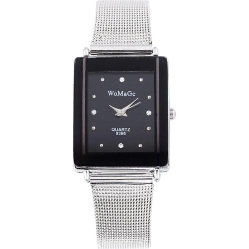 Fashion Rectangular Women Rhinestone Dial Watches Elegant Quartz Lady Luxury Wristwatches Business Clock Zegarek Damski