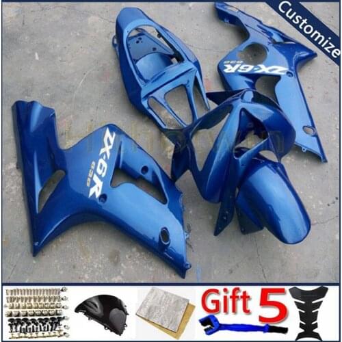 Motorcycle cowl For ZX-6R 2003 2004 ZX6R 03 04 ZX 6R bodywork kit motorcycle fairing Injection mold green flames