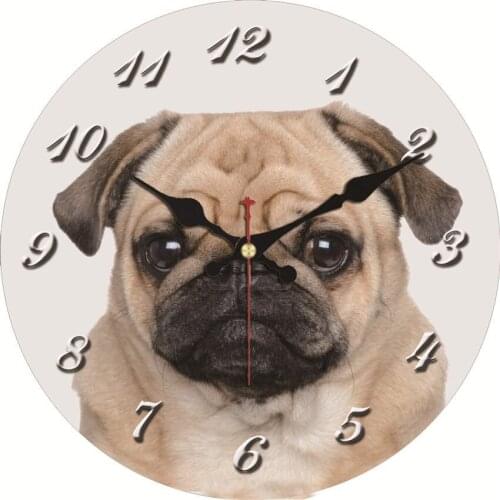 WONZOM Vintage Wall Clock Cute Dog Design Relogio De Parede Large Silent For Living Room Animal Saat Home Decor Watch Wall Gift