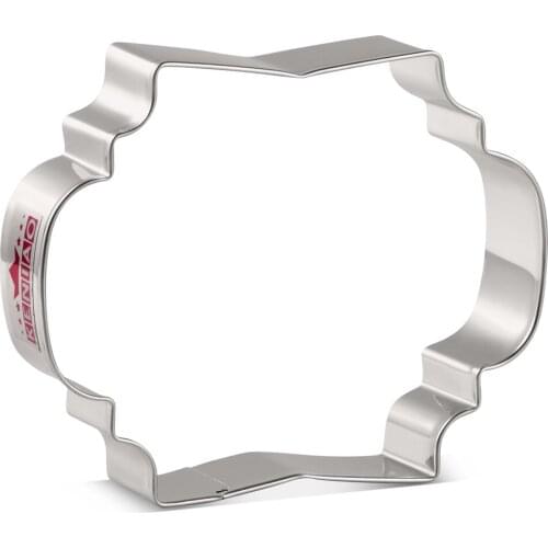 KENIAO Plaque Cookie Cutter - 7.9 x 10.3 CM - Frame Biscuit / Fondant / Bread / Pancake Molds - Stainless Steel
