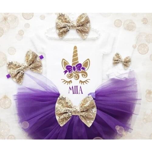 Personalize Unicorn Birthday Outfits, kids bodysuit onepiece Tutu t shirt legwarmers toodles Outfit set baby shower gifts