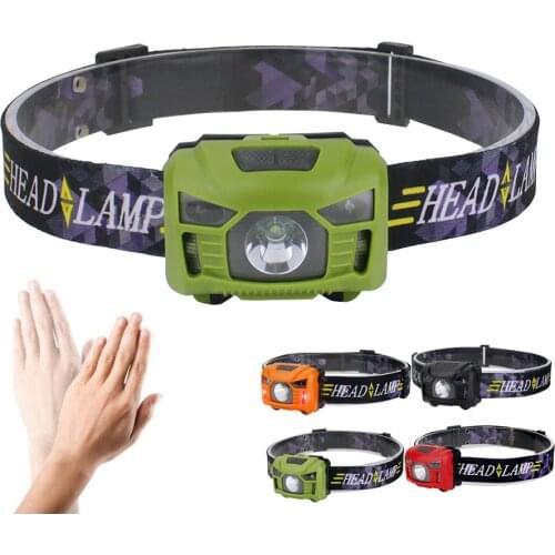 Portable XPE+COB LED Headlight With 18650 Battery USB Rechargeable Waterproof Headlight Camping Outdoor Sports Sensor Lighting