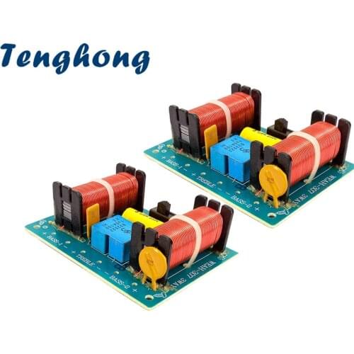 Tenghong 2pcs 100W Multi Speaker 3 Unit Audio Frequency Divider 3 Way Crossover For Speakers Amplifier Treble Bass Woofer
