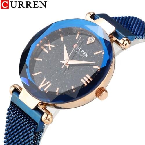 Romantic Starry Sky Diamond Women Watches Top Luxury Brand Curren Magnet Womens Quartz Watch Fashion Ladies Watches Felame Clock