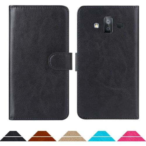 Luxury Wallet Case For Samsung Galaxy J7 Duo PU Leather Retro Flip Cover Magnetic Fashion Cases Strap