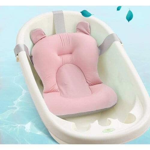Newborn Folding Bathtub Mat Adjustable Support Bath Rack Soft Baby Shower Tub Newborn Safety Security Bath Support Cushion