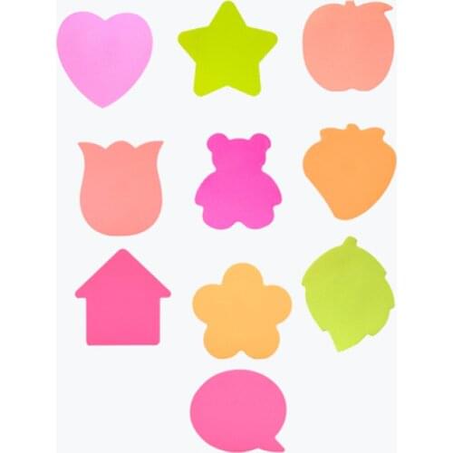 Creative Post Colour Self Stick Notes Self-adhesive Sticky Note Cute Notepads Posted Writing Pads Stickers Paper 100 Sheets