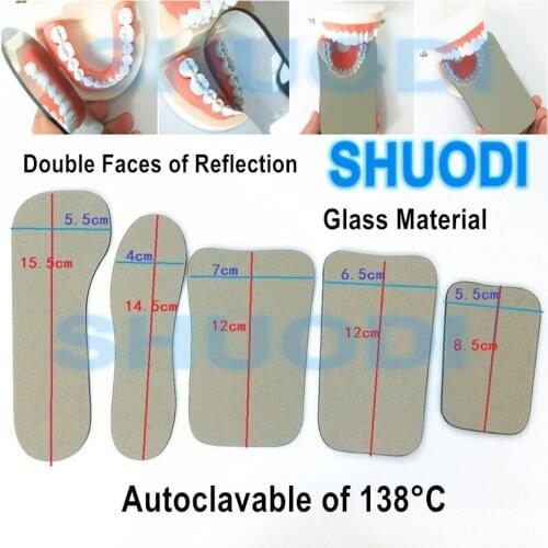Dental Double-Side Mirror Reflector Glass Dental Orthodontic Teeth Check Photography Tool Autoclavable Dental Oral Care