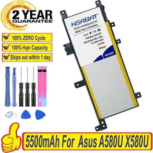 Top Brand 100% New C21N1634 Laptop Battery for Asus A580U X580U X580B A542U R542U R542UR X542U V587U FL5900L FL8000U Batteries