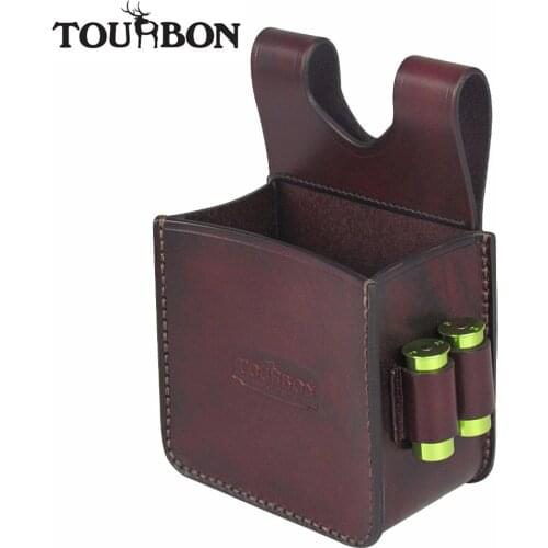 Tourbon Hunting Gun Ammo Shells Bag Rifle Cartridges Carrier with 12Gauge 16/20GA Shotgun Holders Case Leather Pouch Shooting