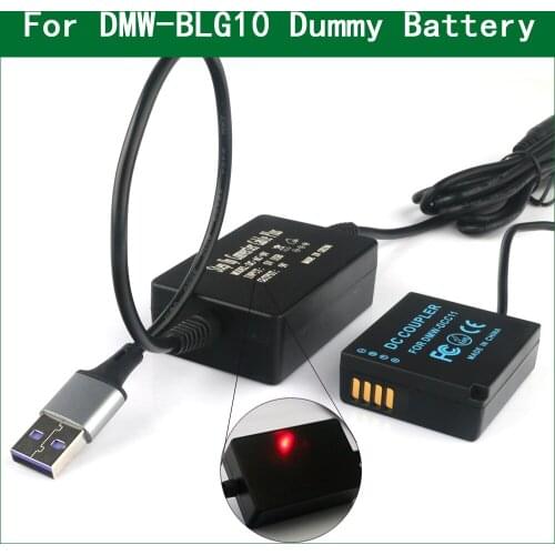 5V USB To DMW-BLG10 BLE9 Dummy Battery DMW-DCC11 Power Bank USB Cable For Panasonic DMC ZS70 ZS80 ZS100 ZS110 ZS200 TX1 TZ100