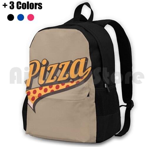 Believe In Pizza...Cause Pizza! Outdoor Hiking Backpack Waterproof Camping Travel Pizza Sports Team Believe Cheese Pepperoni