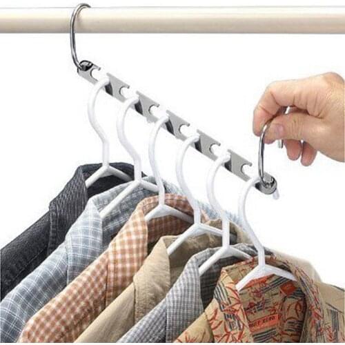 1PC Magic Hangers for Clothes Hanging Chain Metal Cloth Closet Hanger Multifunction Metal Clothes Rack Drying Hanger