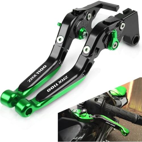 Motorcycle Clutch Brake Lever Extendable Adjustable Hand Grip Handlebar For Kawasaki ZRX1100 1999 2000 2001 2002 2003 2004-2007