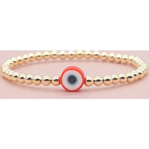 Go2Boho Gold Color Beaded Bracelet For Women Turkish Evil Eye Bracelets Fashion Jewelry 2021 Clay Greek Eye Bring Good Luck
