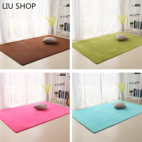 10 colors Coral velvet covered sofa bed bedroom living room coffee table modern carpet tatami customized rectangular rug