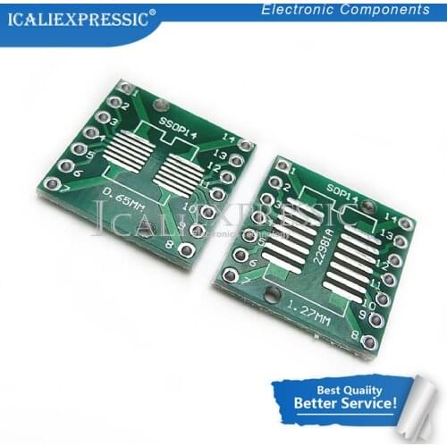 10PCS TSSOP14 SSOP14 SOP14 to DIP14 Transfer Board DIP Pin Board Pitch Adapter In Stock