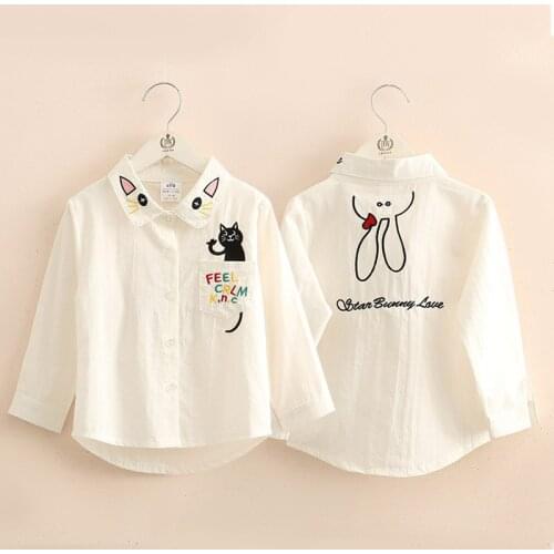 2021 Children Cotton Shirt Fashion Cartoon kids clothes tops Baby Girls Spring and autumn Kids Blouse
