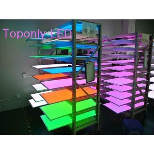 36w square rgb led panel light 595*595mm with RF remote controller AC100-240v embeded install CE&ROHS 20pcs/lot DHL freeshipping