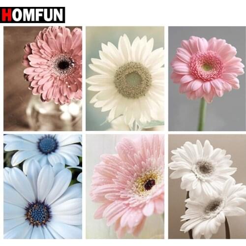 HOMFUN Art 5D Diy Diamond Painting "Colored flower landscape" Diamond Pictures Cross Stitch 3D Rhinestone Embroidery Decor