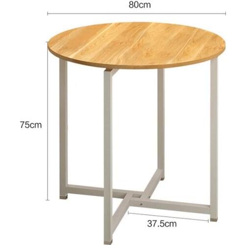 80*75CM Round Modern Dining Table Living Room Coffee Table Sofa Side Tea Table