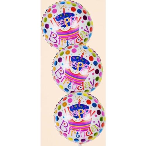 APRICOT 6PCS 18inch Happy Birthday Party Foil Balloon Inflatable Balloon Birthday Decorations Party Favors Kids Birthday Balloon