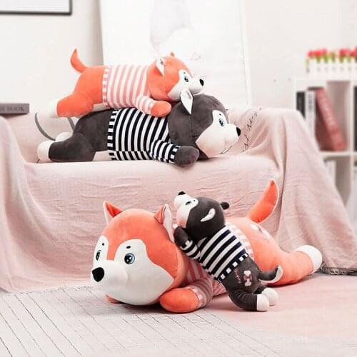 75cm Big Dog Plush Animals Stuffed Toys Cute Plushie Husky Pillow Toys Birthday Gifts for Girls Kids Home Decor