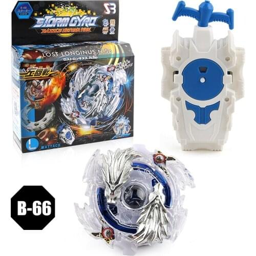 Burst Starter Speed 4D LOST LONGINUS.N.Sp B-66 Combat Spinning Top with Launcher Play Set for Kids Boy