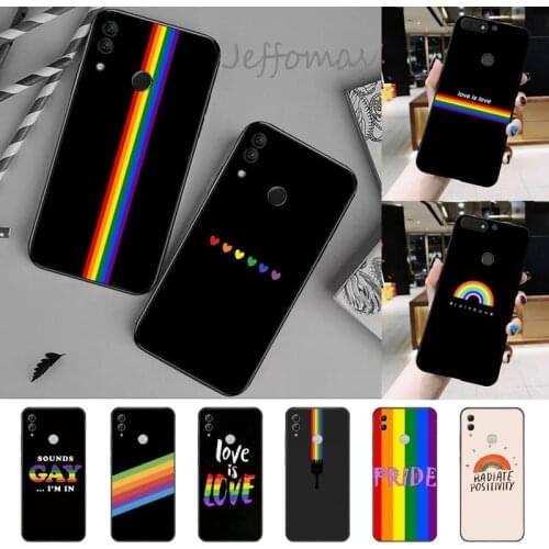 Gay Lesbian LGBT Rainbow Pride Phone Case For Huawei honor Mate P 9 10 20 30 40 Pro 10i 7 8 a x Lite nova 5t
