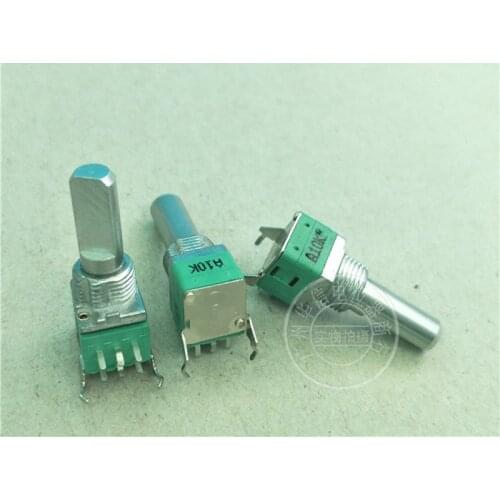 2pcs for ALPHA RK097G horizontal double potentiometer A10K / reverse direction shaft 20MMF