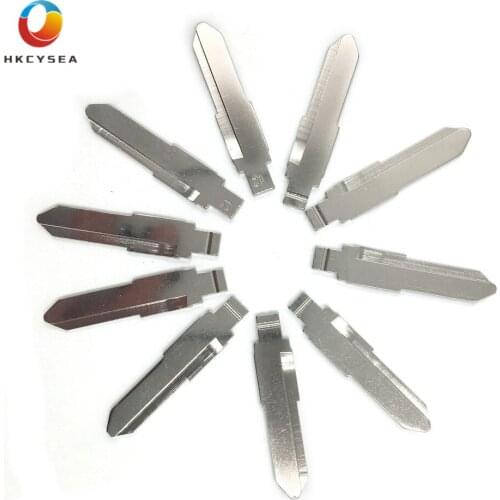 HKCYSEA 10 pcs/lot Metal Blank Uncut Flip KD Remote Key Blade Type #12 for Isuzu Remote Key Car Blank Replacement