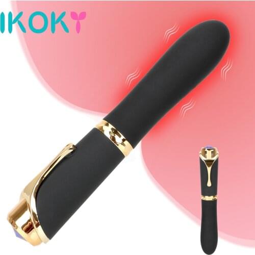 IKOKY Dildo Vibrator Pen Style G-spot Massage Female Masturbation Sex Toys for Women 10 Frequency Magic Wand Clitoris Stimulator