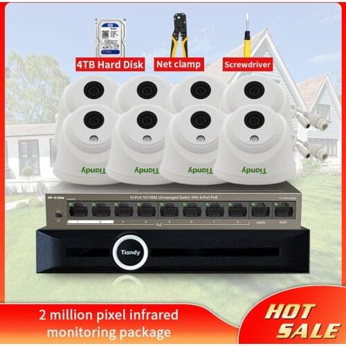 JSMAX 2MP CCTV Wireless System NVR Kit 8CH HD POE NVR Kits Outdoor IP Cameras Surveillance System Security Camera Kit