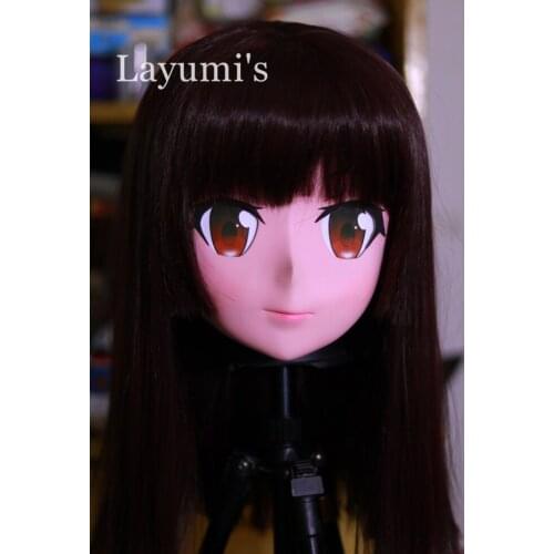 JW-Mask16) Handmade Full Head Silicone Mask Masquerade Comics Crossdresser Doll Japan Cartoon Anime Girl Cosplay Kigurumi Masks