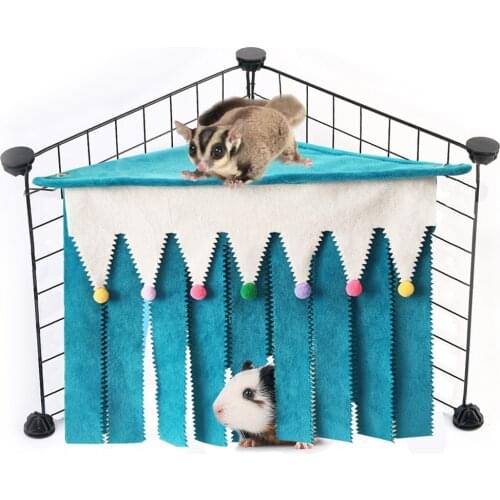 Tassel Pet Tent Hideout Hideaway Guinea Pig Hamster Hedgehog Hammock Curtain Small Pets Hanging Bed Corner Nest Mat House