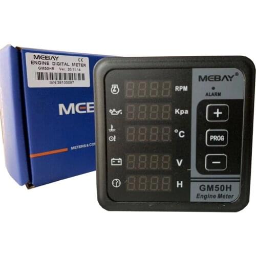 Chinese factory MEBAY GM50H Engine Digital Multi-functional Meter Diesel Engine Monitor