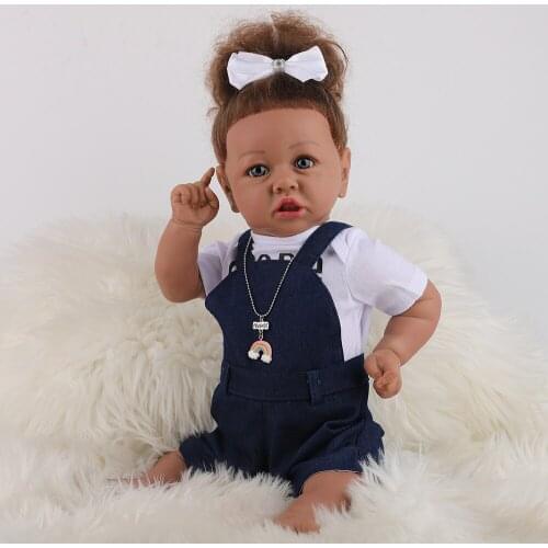 HOOMAI Lifelike Reborn Baby Dolls with Soft Body African American silicone reborn baby dolls girl toys for kids